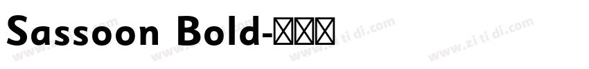 Sassoon Bold字体转换
